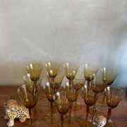 Series of blown glass stemware
