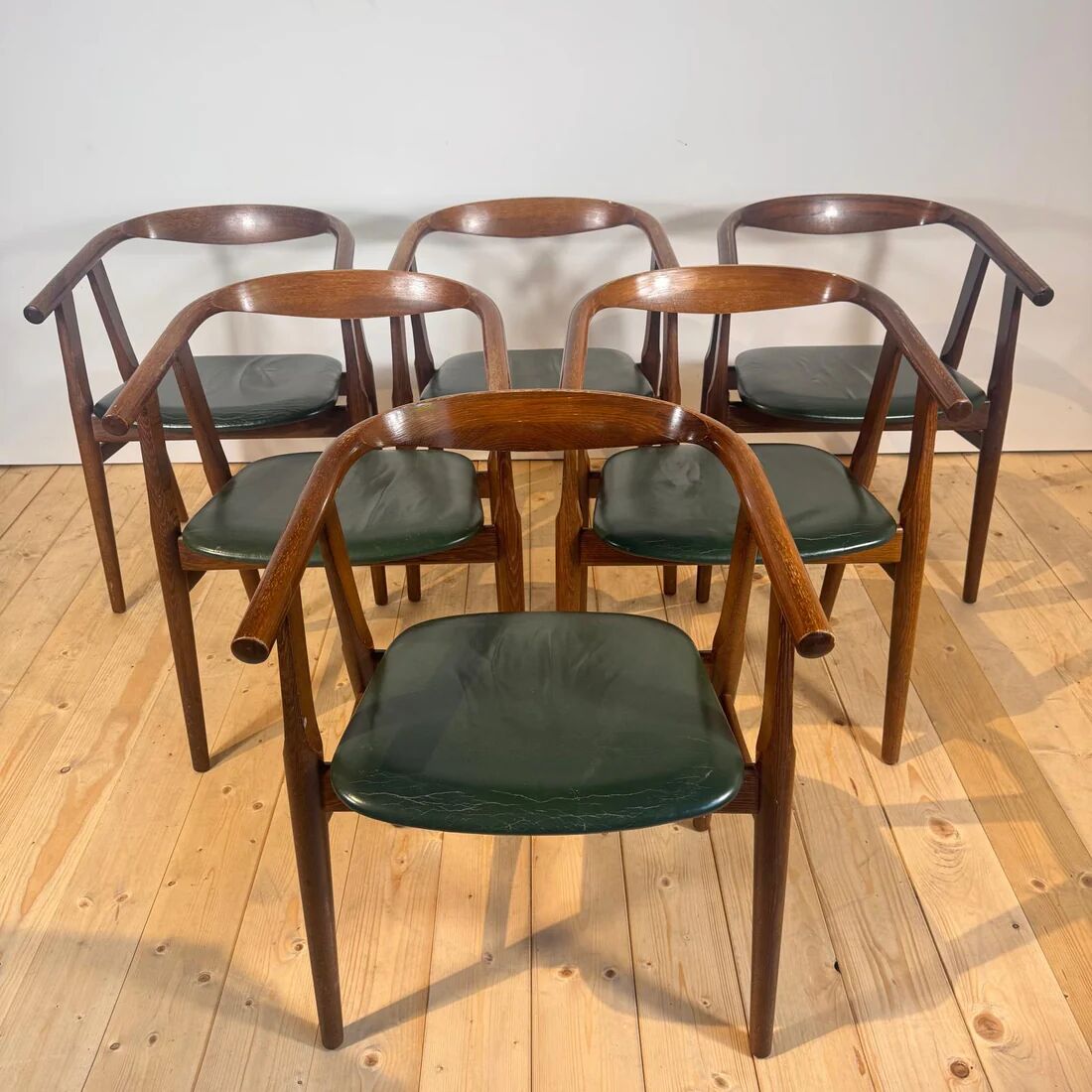 Set of 6 GE-525 chairs by Hans J. Wegner, 1960s