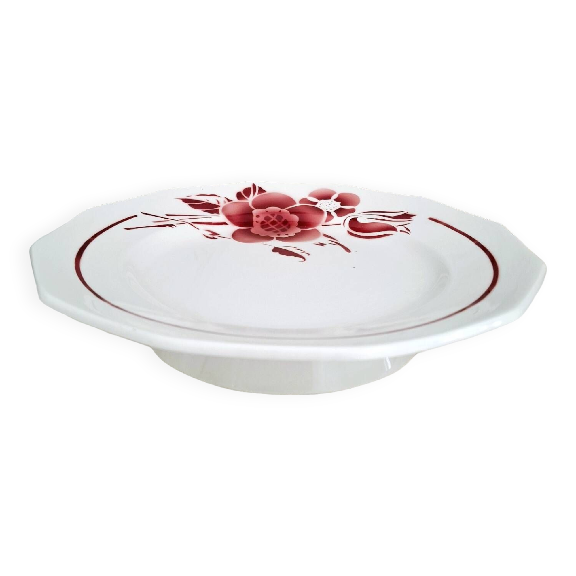 Old mounted earthenware plate