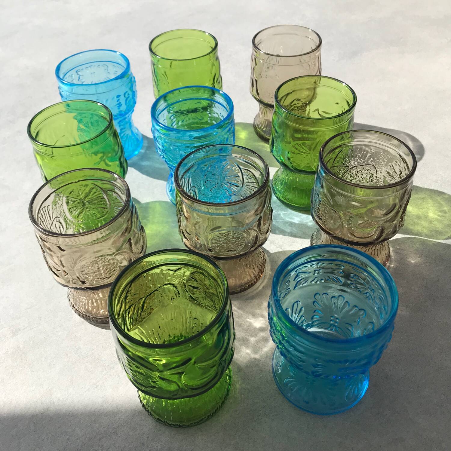11 verres - vintage italien