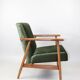 Vintage green velvet armchair, 1970