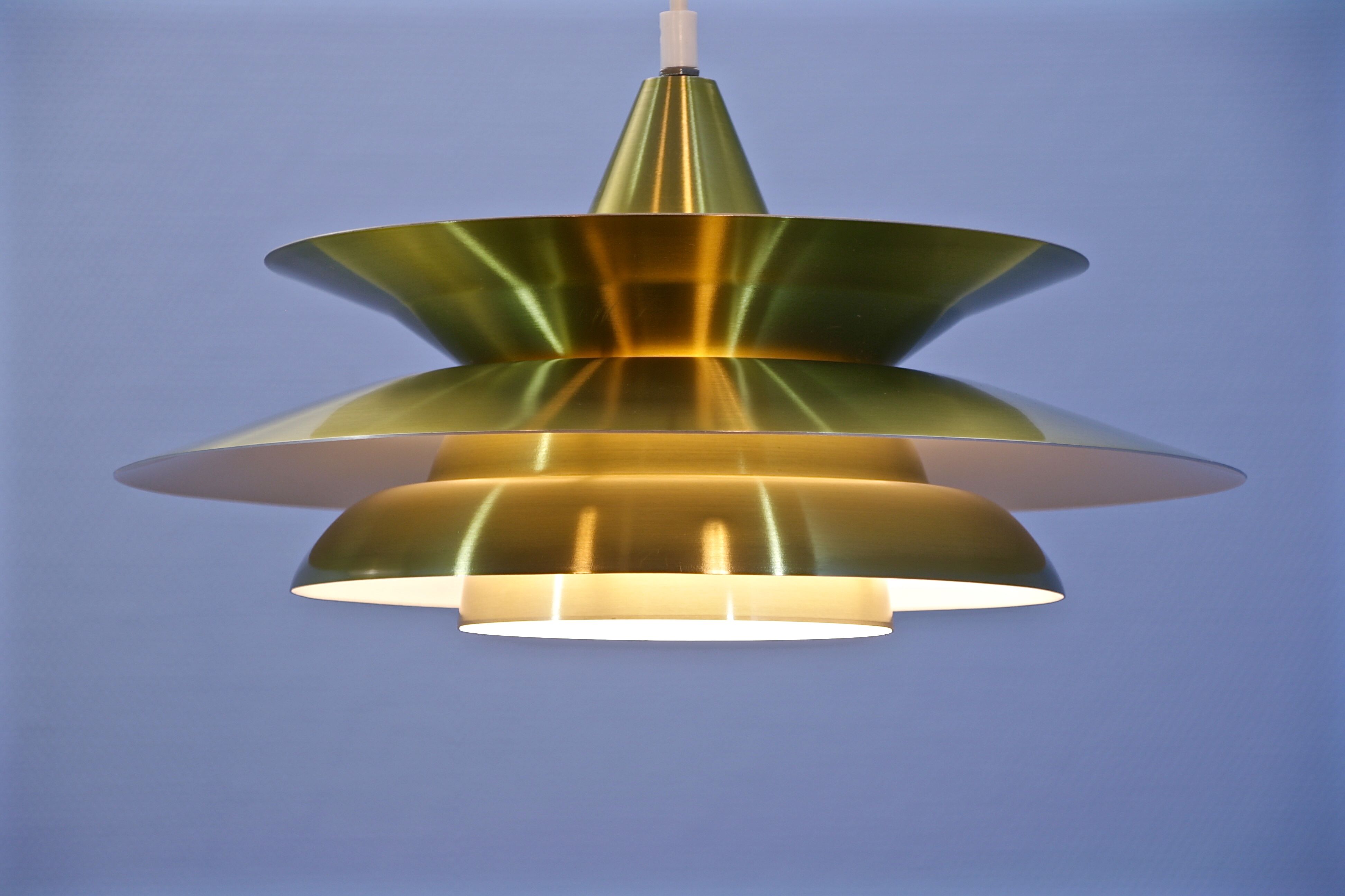 Danish hanging lamp in brass, 1970s
