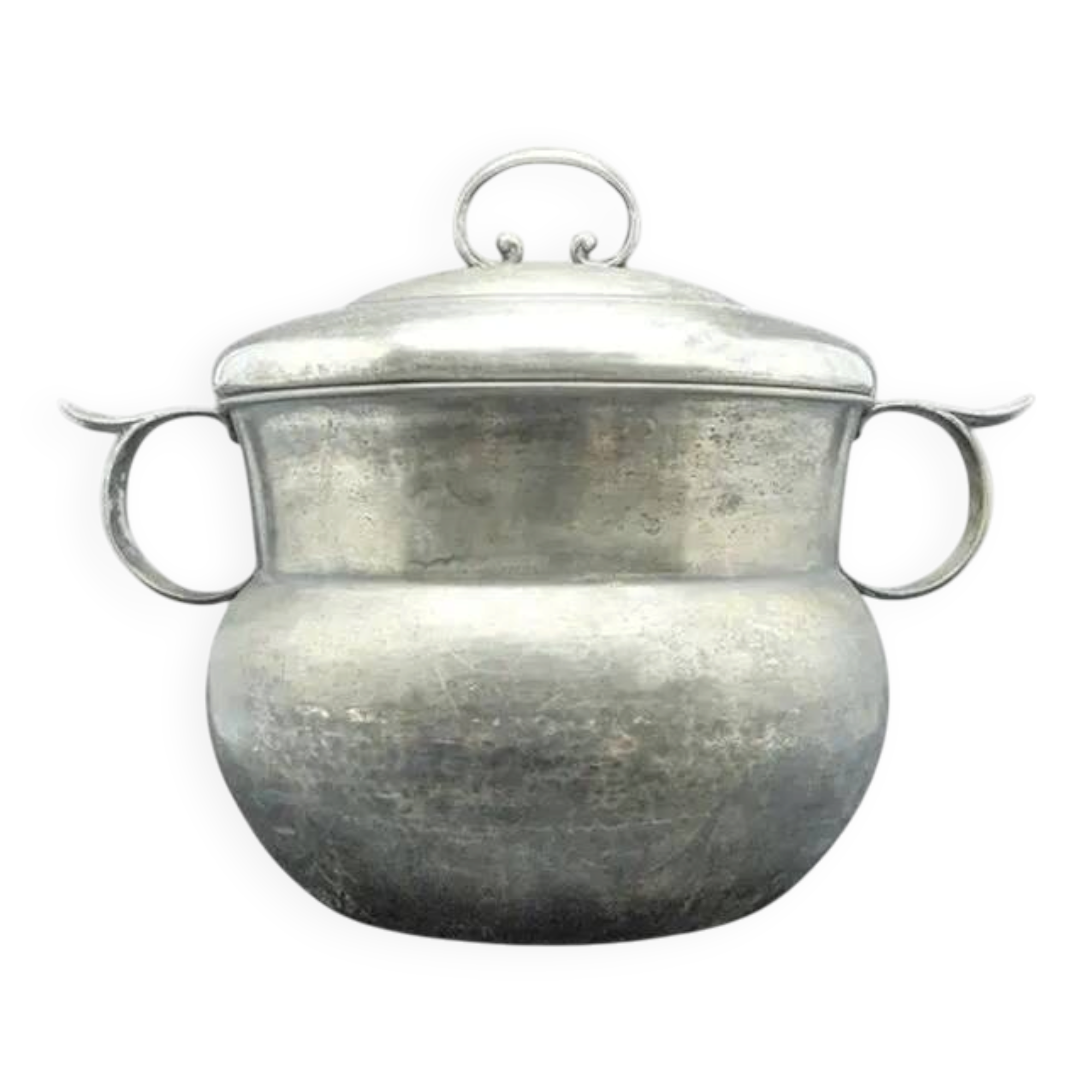 Punch bowl, Art Deco, silver-plated brass, Germany, 1930s