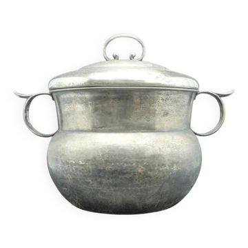 Punch bowl, Art Deco, silver-plated brass, Germany, 1930s