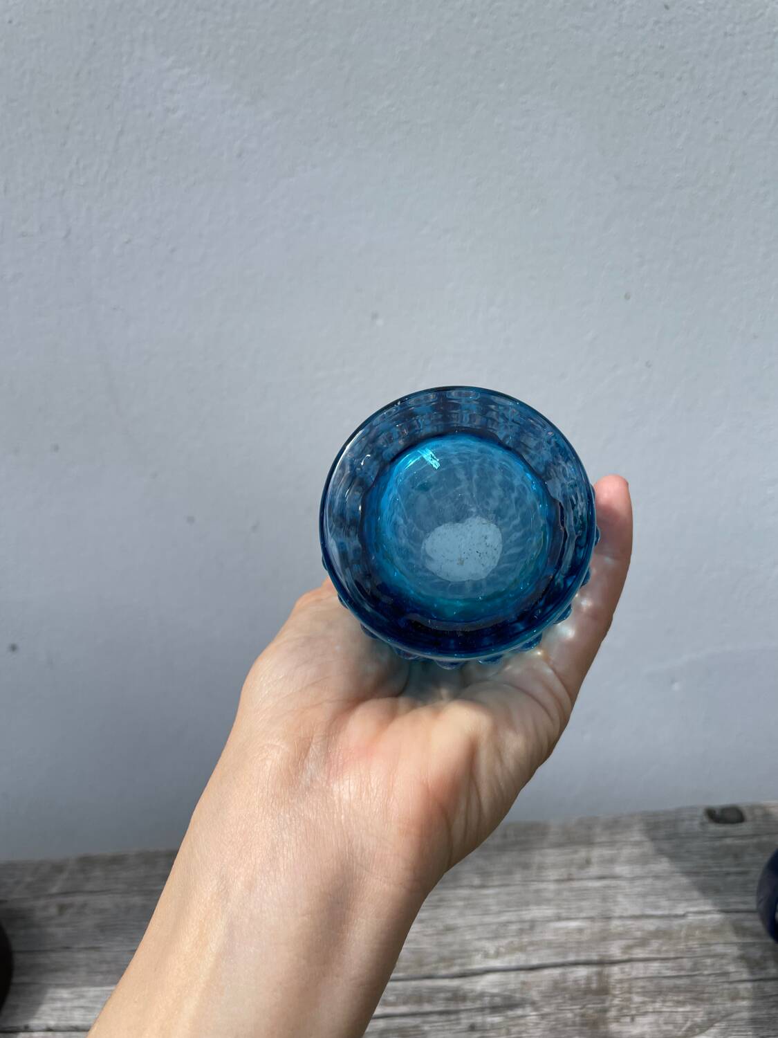 Gral blue glass vase 1960