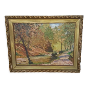 Ancien tableau huile sur toile