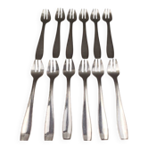 Christofle atlas - 12 fourchettes à huitre métal argenté tbe