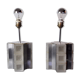 Pair of Poliarte Cubic lamps by Albano Poli, murano glass, Italy, 1960