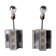 Pair of Poliarte Cubic lamps by Albano Poli, murano glass, Italy, 1960