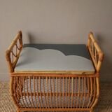 Rattan toy box, Scandinavian decoration, handmade