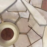 Lotus wall lamp in mother-of-pearl petals