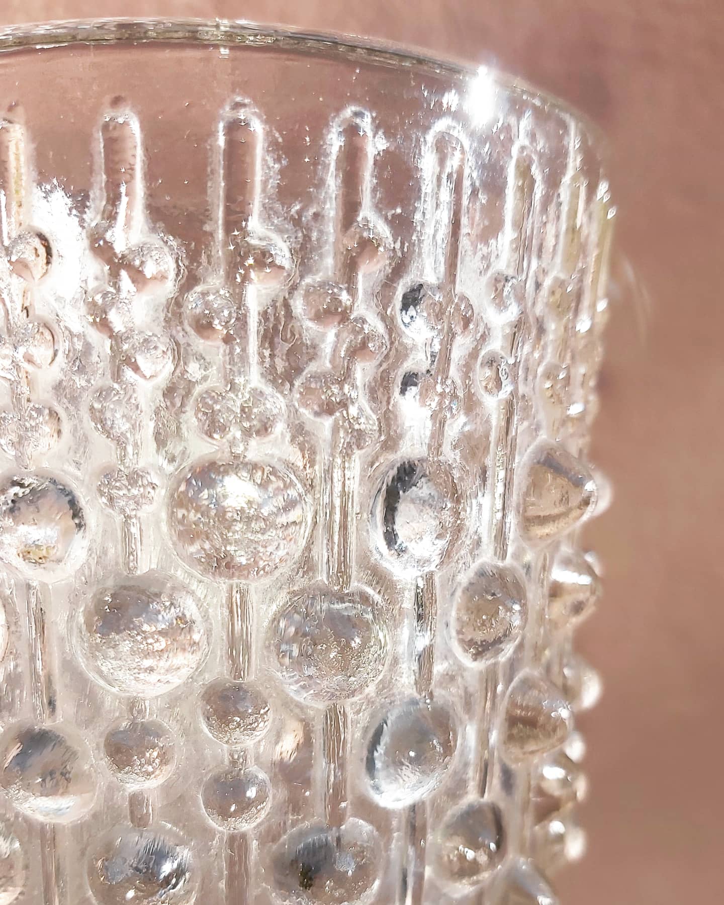 Brutalist crystal vase 1970