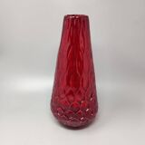 1960s Gorgeous Red Vase in Murano Glass By Ca dei Vetrai. Made in Italy