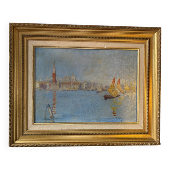Paysage de Venise école Française