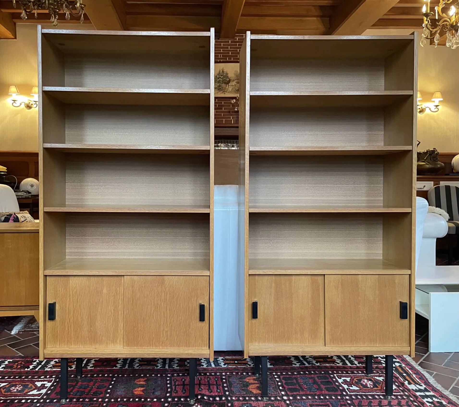 Paire de bibliothèques vintage