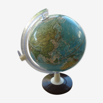 Bright globe world map