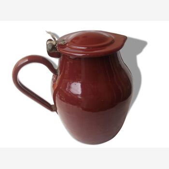 Brown glazed pitcher