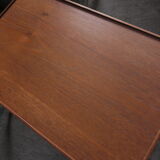 Danish teak and aluminium adjustable wine table, 1960s