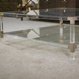 Large coffee table in polymethyl methacrylate 1970s