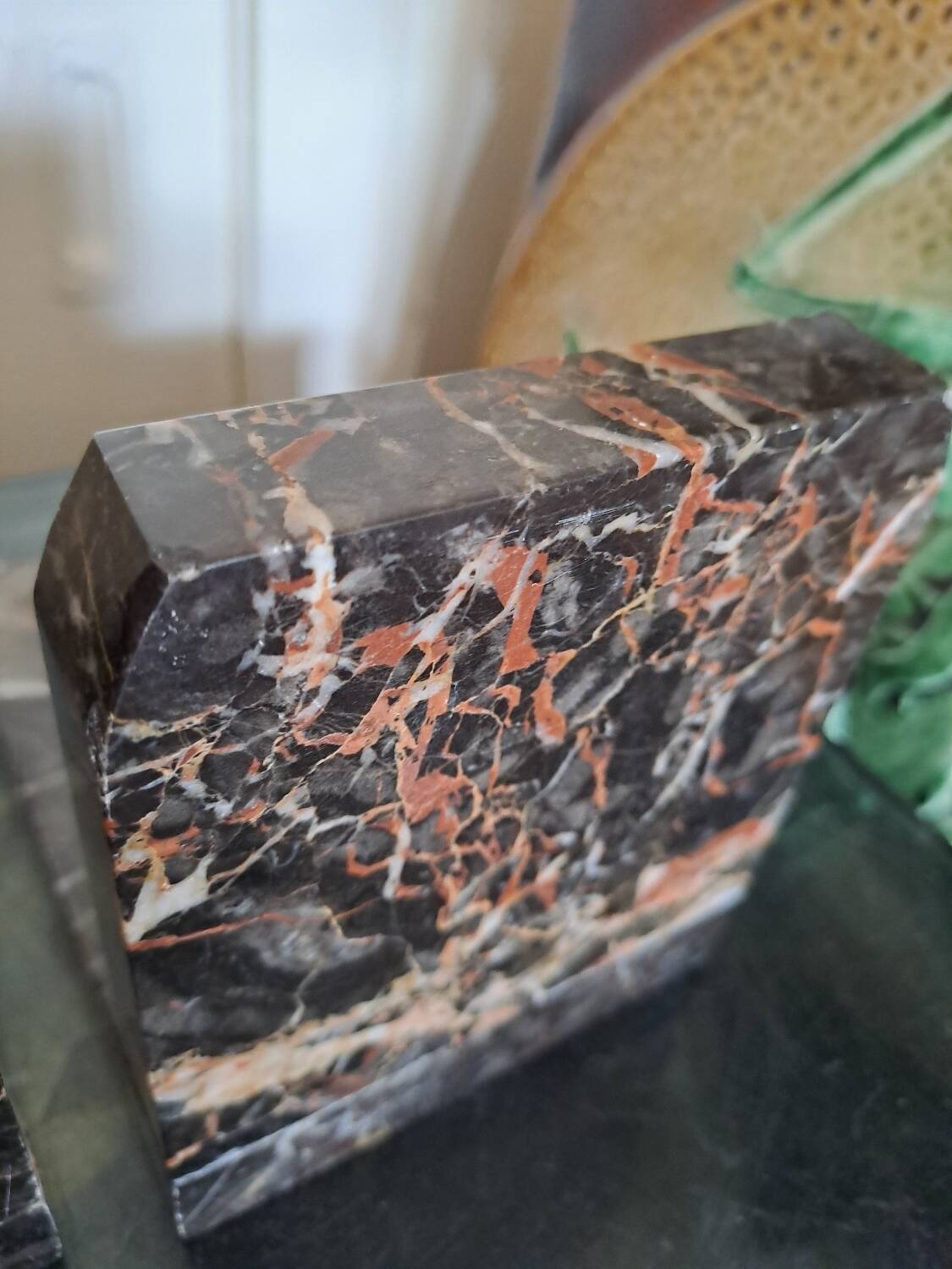 Pair of bookends. Made of marble. Art Deco.