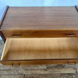 Vintage chest of drawers compass feet 1960 teak