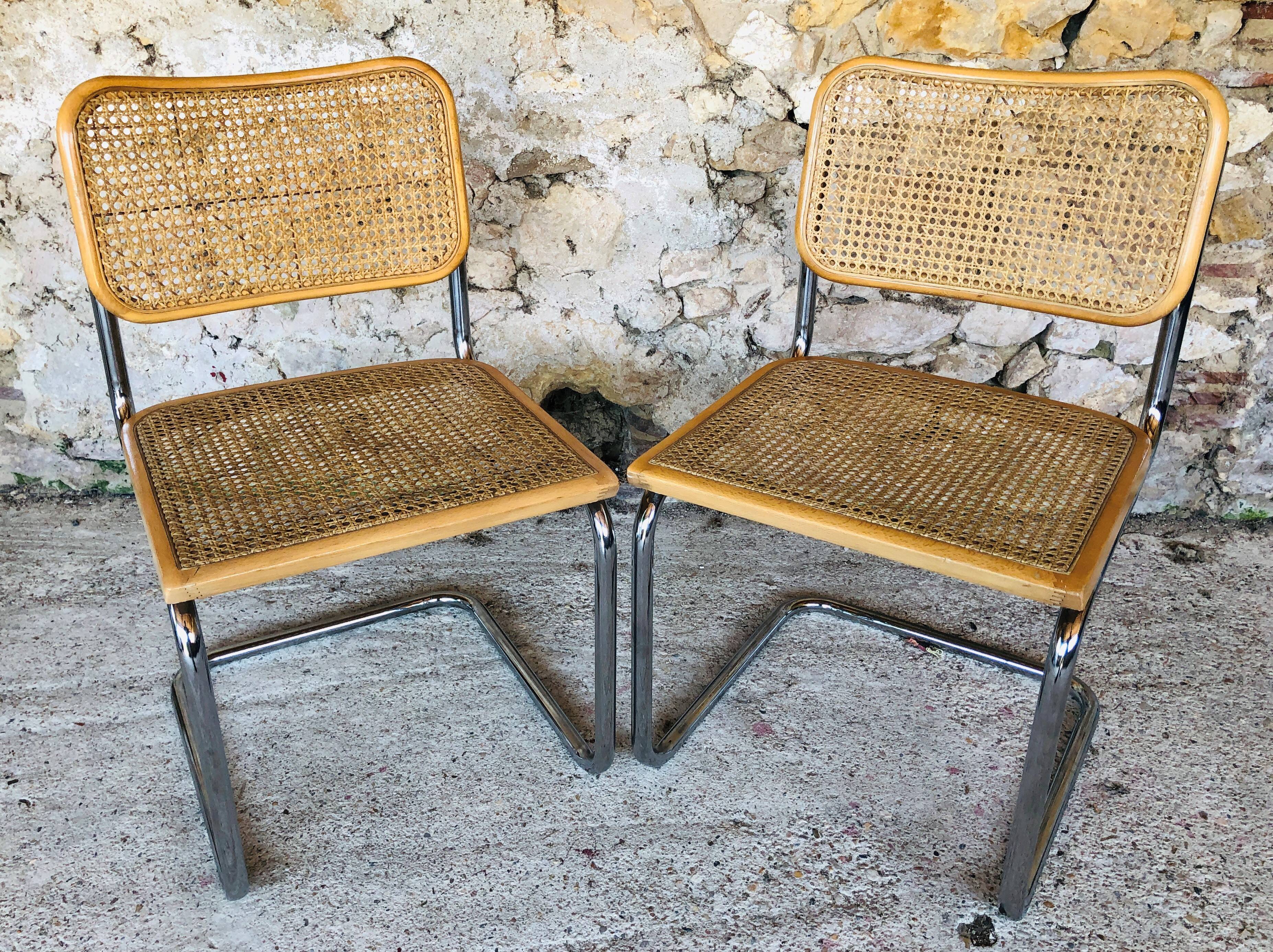 Paire de chaises B32, par Marcel Brauer années 70/80