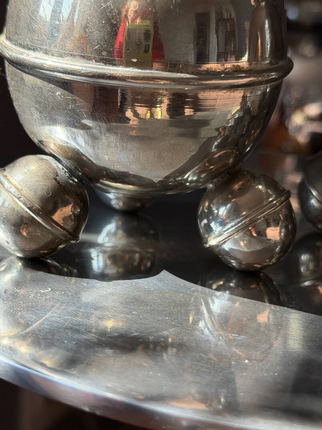 Set of 2 chrome Swedish chandeliers, 1960s style.