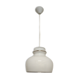 Hanging lamp of the 70s in white opaline