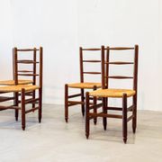 Set of four French dining chairs