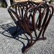 Thonet curved wood magazine rack Art Nouveau