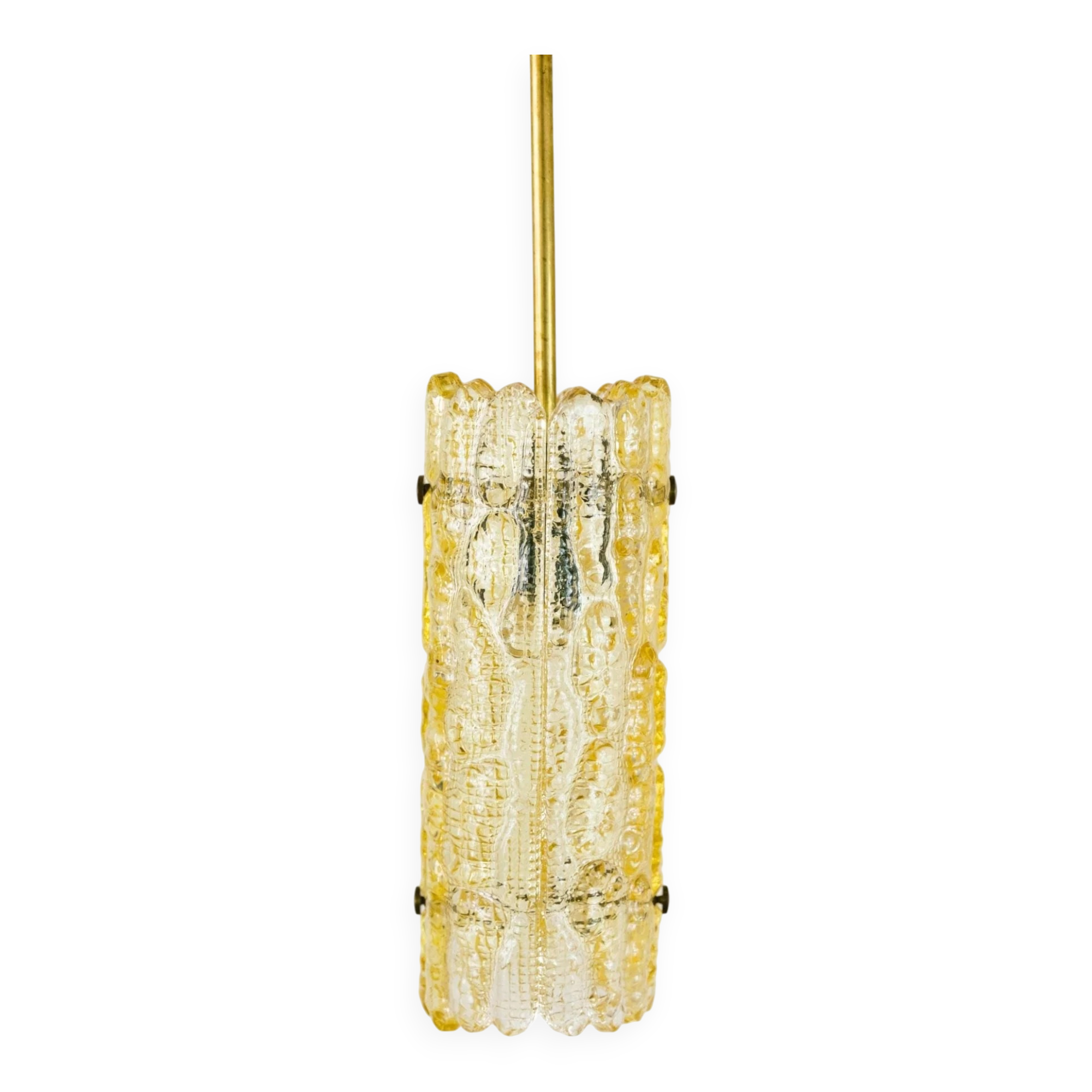 Vintage ceiling light by Carl Fagerlund for Orrefors - moulded golden glass, warm light, glass texture - 1960s - timeless design, gift idea.