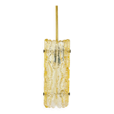 Plafonnier vintage par Carl Fagerlund pour Orrefors - verre moulé doré, lumière chaude, texture du verre - années 1960 - design intemporel, idée cadeau