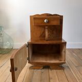 Art Deco veneer bedside table 30s