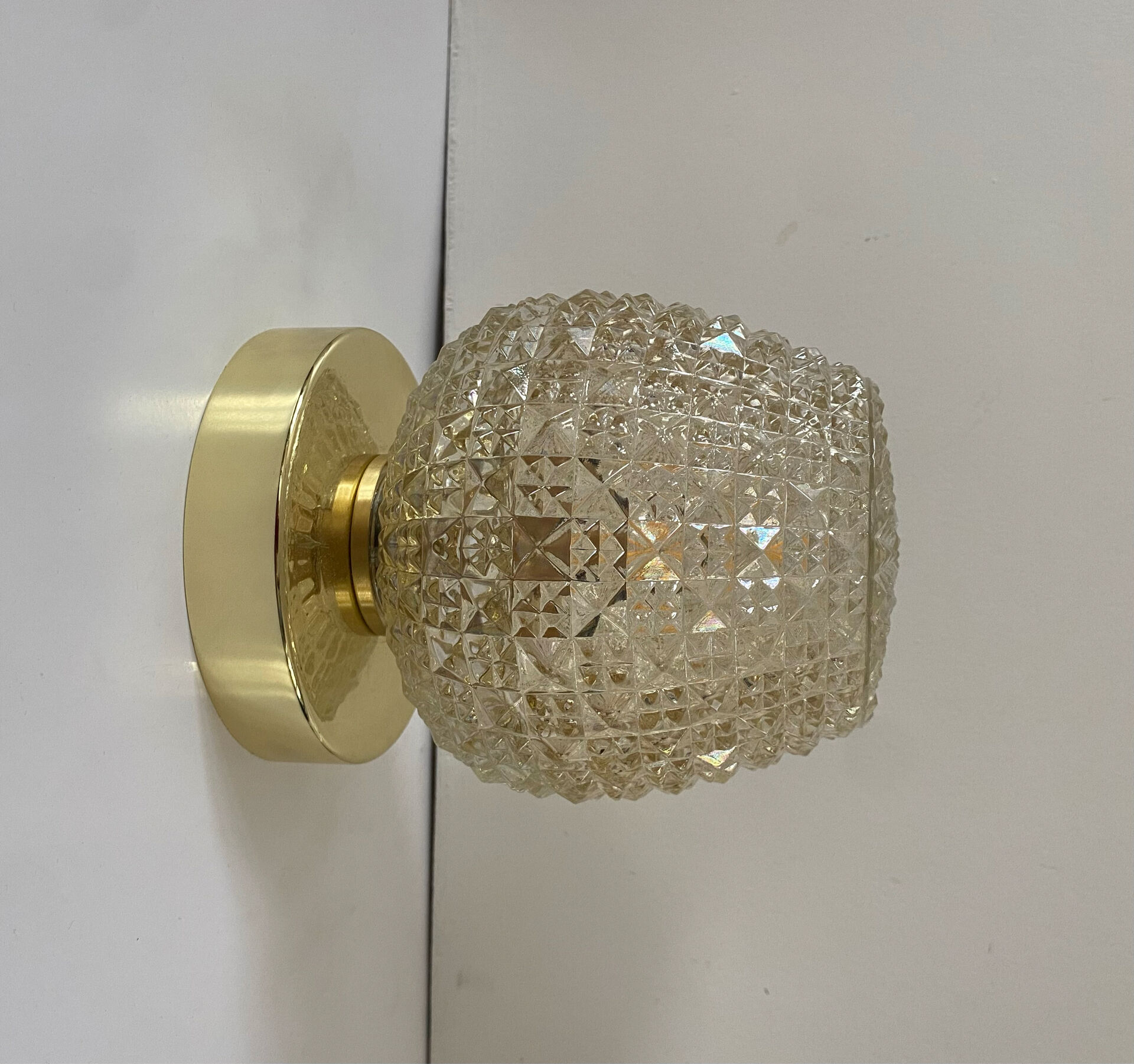 Vintage glass globe wall light