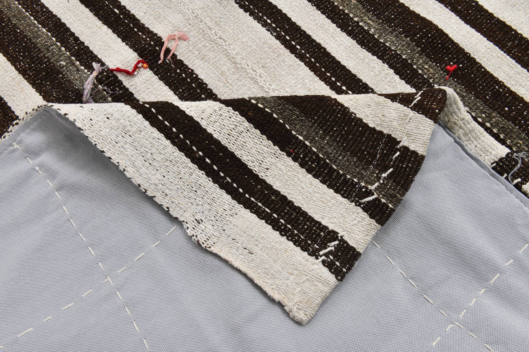 Contemporary Striped Vintage Kilim Rug, 206x304Cm