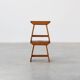 Rustic Pine Stool with Cut-Out Trestle Legs, Sweden, circa 1920