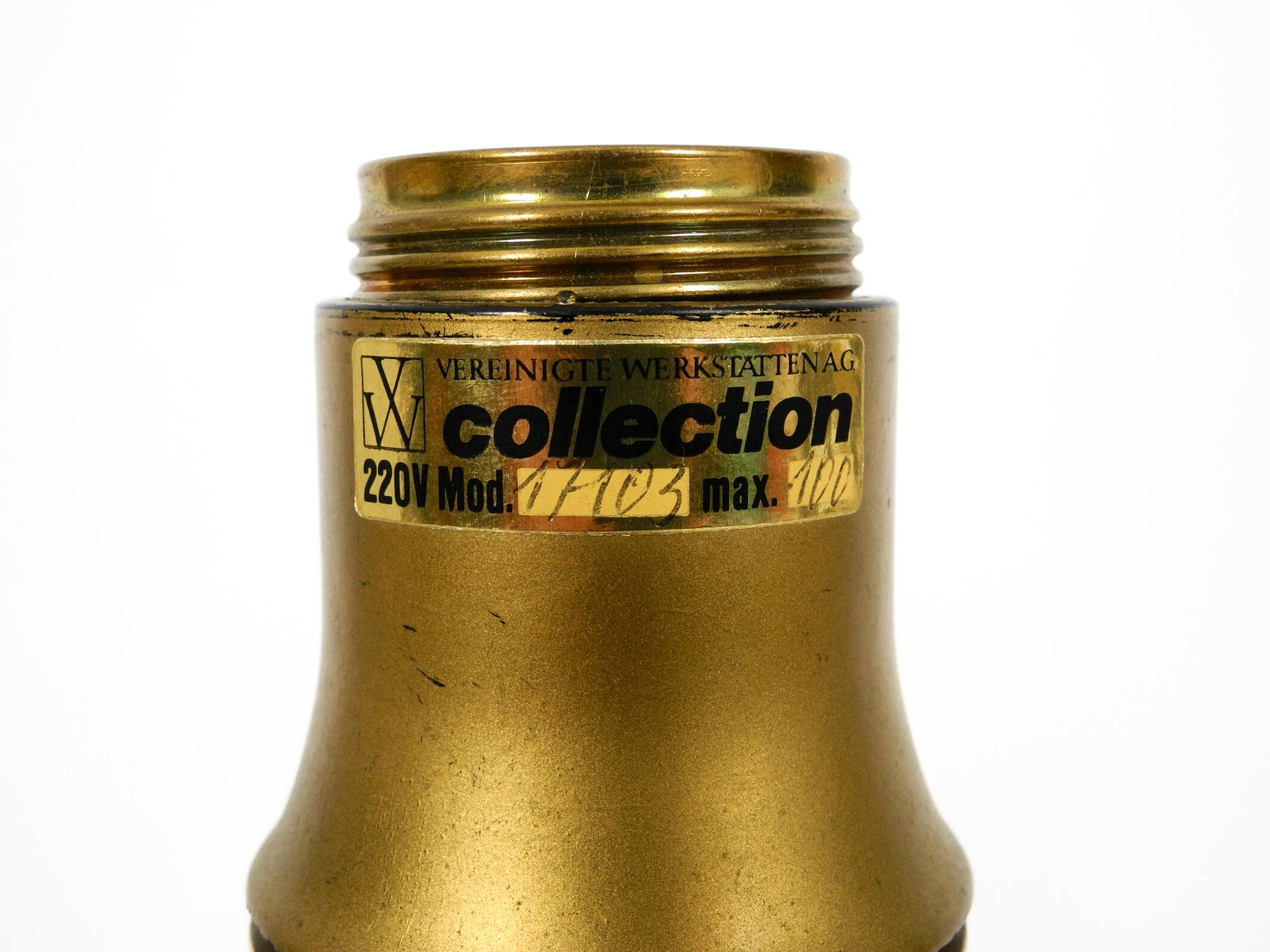 Paire de lampes de table en laiton XXL très rares des années 1970 de Vereinigte Werkstätten