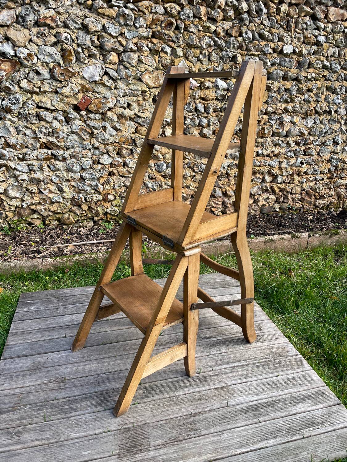 Vintage step stool chair