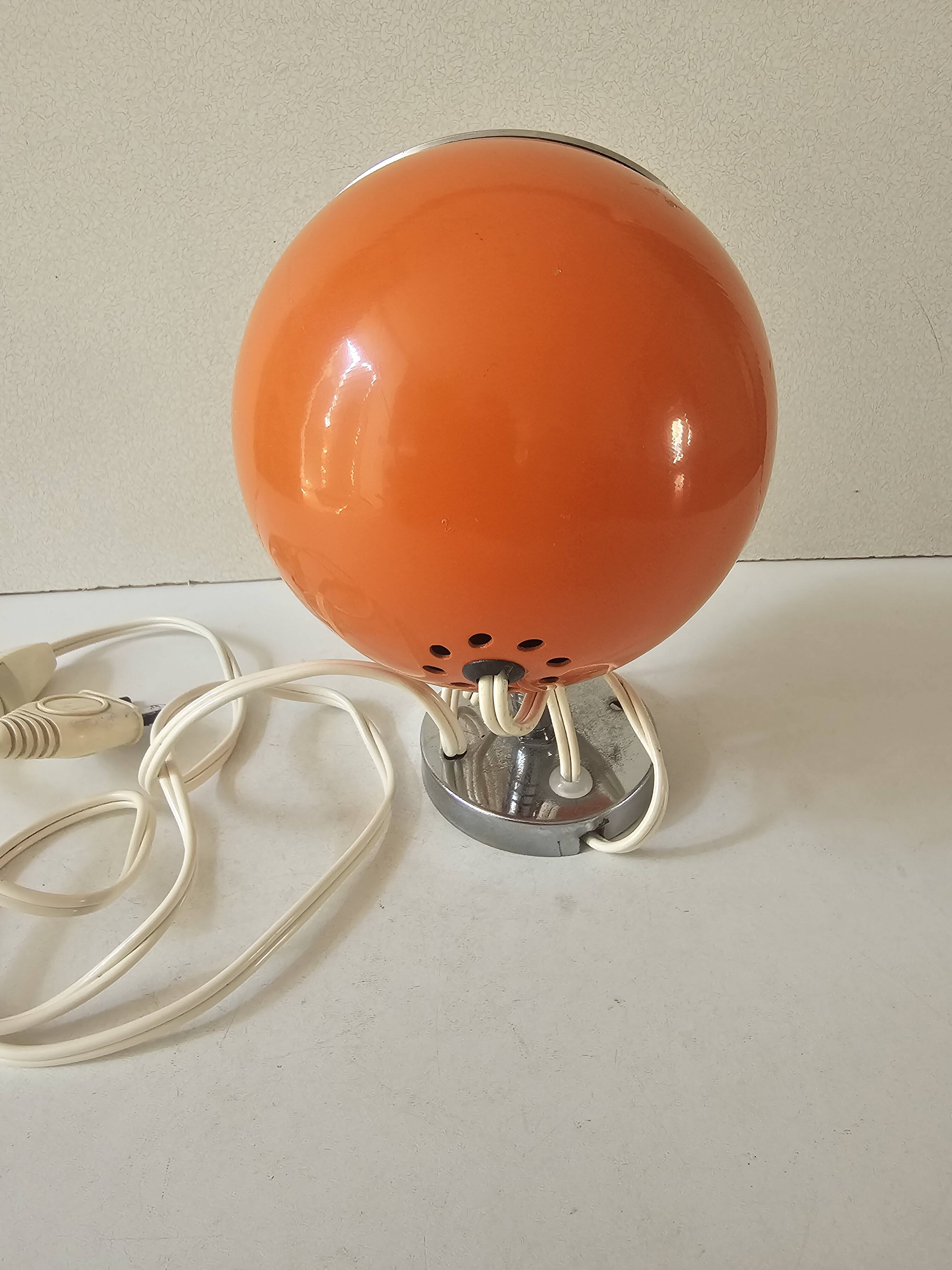 Orange Ball Lamp - Space Age - 1970s