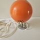 Orange Ball Lamp - Space Age - 1970s