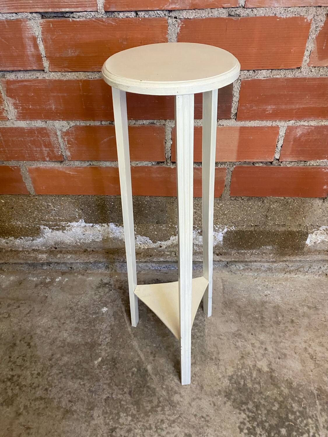 Sellette ancienne tripode art déco bois blanc vintage