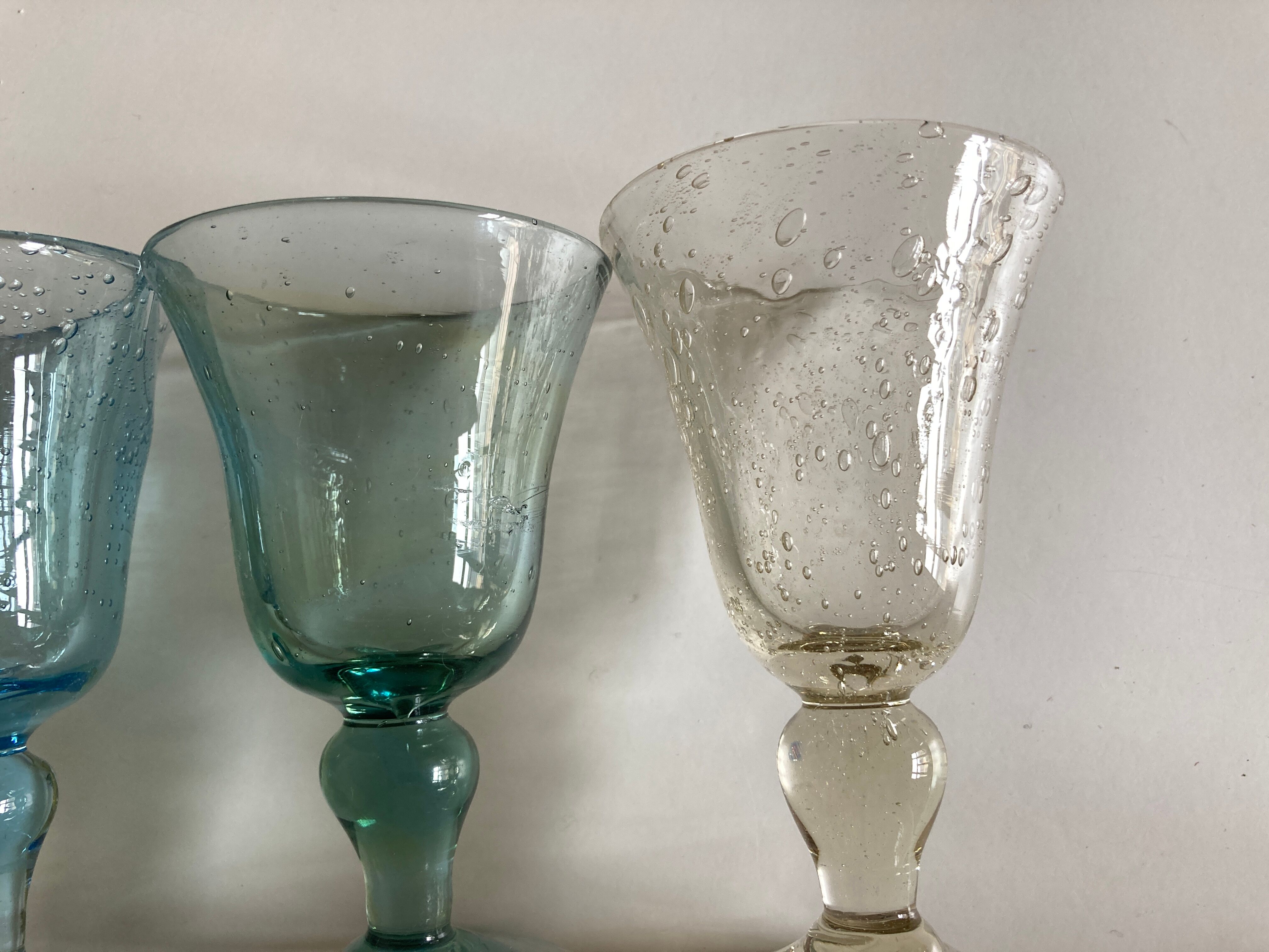 Set of 6 glasses Biot wine 1960