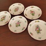 5 assiettes à cake "Réverbère fin" KG Lunéville