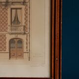 Lithograph board architecture ordinary brick