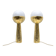 Pair of Modern Italian Brass and Opaline Glass Table Lamps