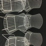 Series of 6 wire chairs by Harry Bertoia for Knoll International