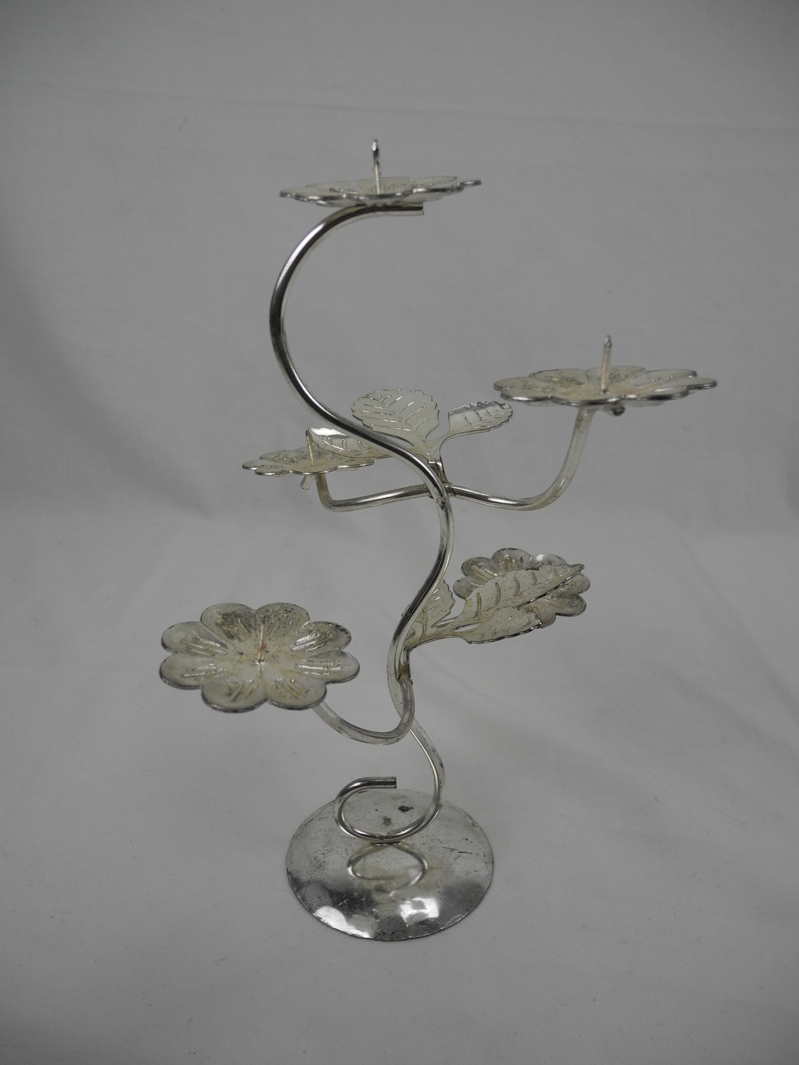 old candle holder plated W.Germany vintage candleholder Kerzenhalter
