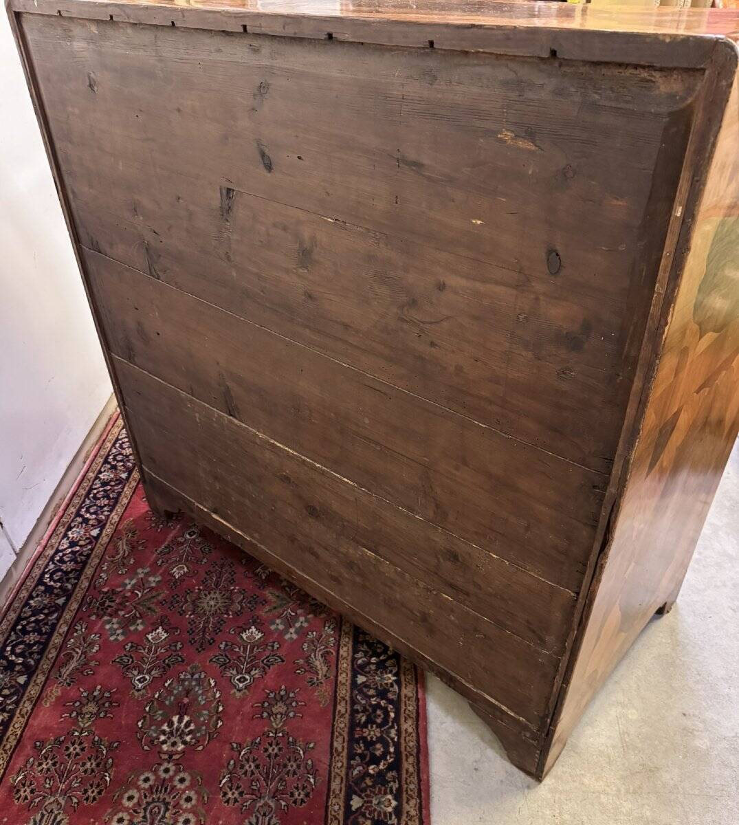 Bureau - commode ou commode scriban époque Louis XV en marquéterie