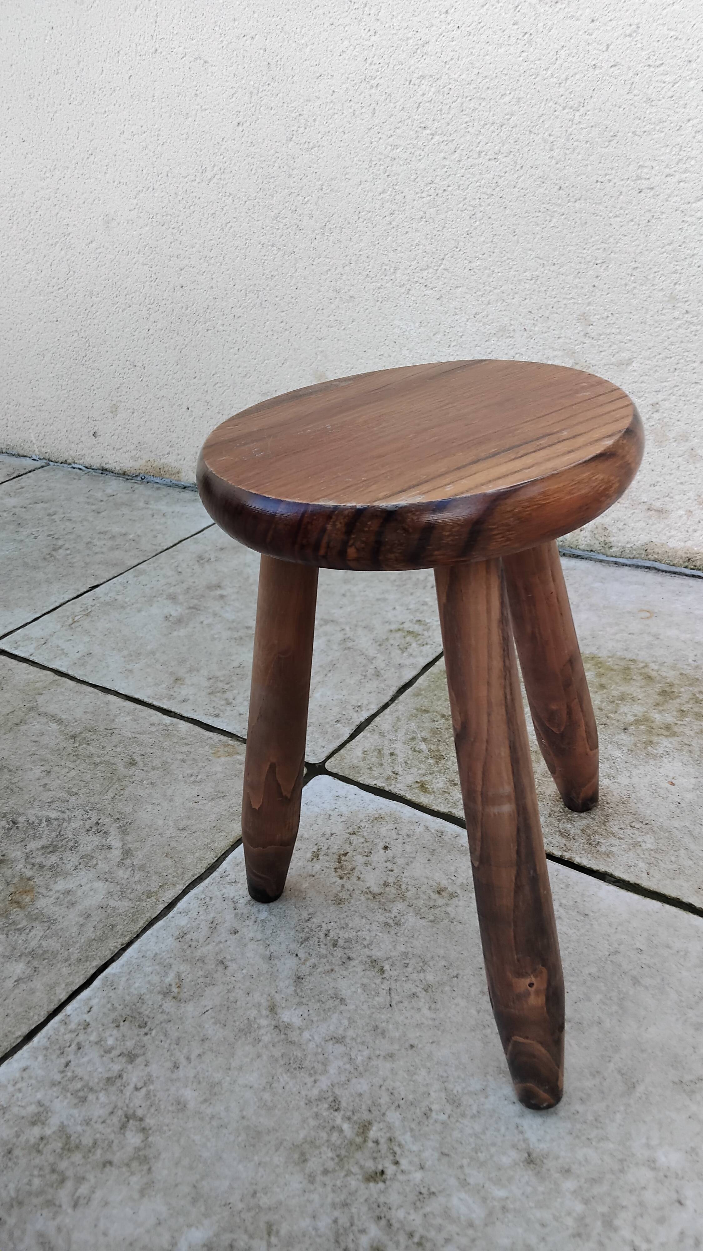 Petit tabouret vintage style Charlotte Perriand