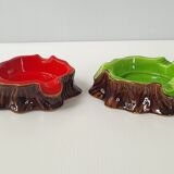 Pair of vintage Vallauris ashtrays 1960